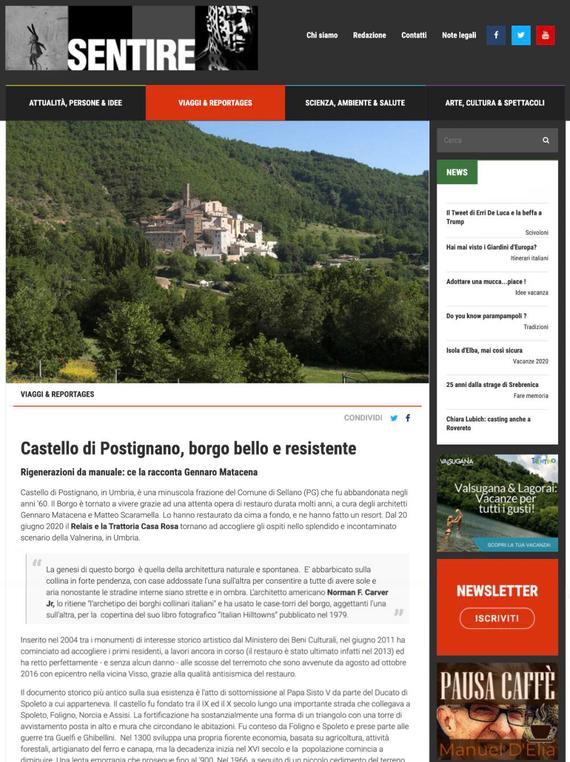 Sentire: Castello di Postignano, borgo bello e resistente